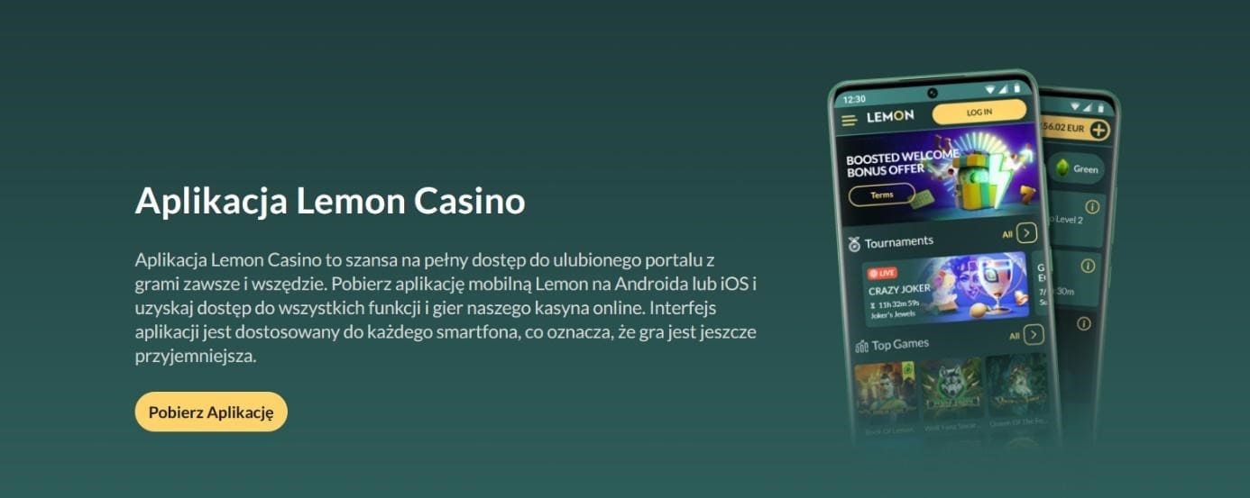 Lemon Casino mobilalkalmazás